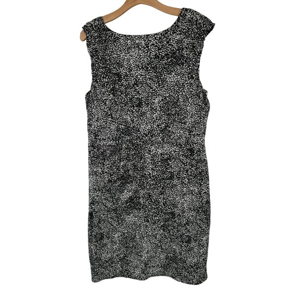 Apostrophe Womens Black White Patterned Sleeveless knit Dress Size XL lined - Picture 10 of 11
